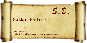 Sutka Dominik névjegykártya